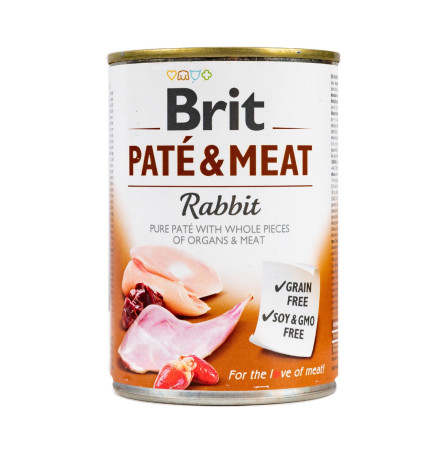 Brit Pate & Meat Dog з кроликом 400 г